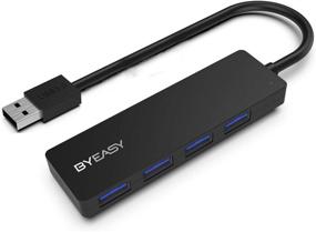img 4 attached to BYEASY USB Hub: Slim 4 Port USB 3.0 Data Hub for Mac Pro, MacBook, Surface Pro & More!