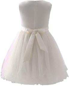 img 3 attached to 🌸 ABAO SISTER Flower Girl Dress: Lace Crochet & Bow Sash Party Wear for 6-13 Year Olds (Size 10, Pink)