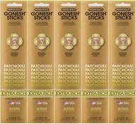 gonesh incense sticks extra rich collection - patchouli 5 packs (100 total): immerse in the luxurious aroma of patchouli with our bestselling incense sticks логотип