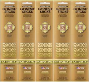 img 1 attached to Gonesh Incense Sticks Extra Rich Collection - Patchouli 5 Packs (100 Total): Immerse in the Luxurious Aroma of Patchouli with our Bestselling Incense Sticks