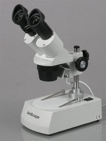 img 1 attached to 🔬 AmScope SE306R-PZ Binocular Stereo Microscope with WF10x and WF20x Eyepieces, 10X-80X Magnification, 2X and 4X Objectives, Upper/Lower Halogen Light Source, Pillar Stand, 120V, White