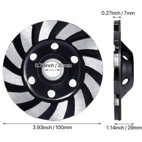 img 1 attached to 🪚 3 Pieces Turbo Row Diamond Grinding Cup Wheel for Concrete Sanding - Ideal for Concrete Walls, Floors, Granite, Marble, Masonry & More (Black)