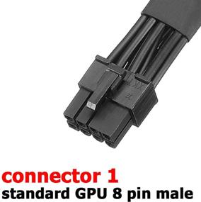 img 3 attached to Dual 6 Pin Female to 8 Pin Male GPU Power Adapter Cable - Braided Sleeved, 9 inches - TeamProfitcom