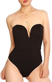 img 1 attached to May Maya Womens Strapless Bodysuit Women's Clothing