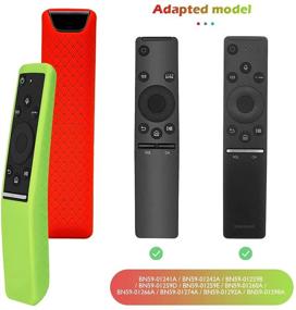 img 3 attached to 📺 Enhanced Samsung TV Remote Protection: Glowing Silicone 2-Pack Cover BN59 Series (Green+Red)