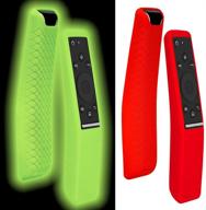 📺 enhanced samsung tv remote protection: glowing silicone 2-pack cover bn59 series (green+red) logo