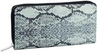 👛 ayliss women's snakeskin leopard wallet – zip around card holder in pu leather, long zippered clutch logo