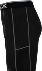 img 2 attached to 🩳 Men's Side Pocket Compression Shorts - Cool Dry UV Protection Baselayer Running Tights - Take Five