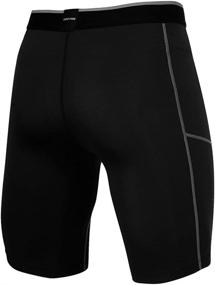 img 3 attached to 🩳 Men's Side Pocket Compression Shorts - Cool Dry UV Protection Baselayer Running Tights - Take Five