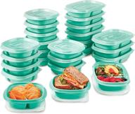 rubbermaid takealongs food storage set, 25 containers (50 pieces total), teal splash – ideal for on-the-go meal prep логотип