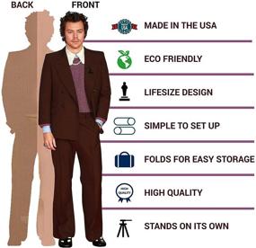 img 1 attached to 🎇 Harry Styles Lifesize Cardboard Standup Standee Cutout: A Perfect Party/Event Display or Room Decor - 6' Tall