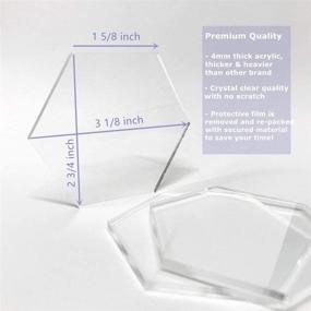 img 1 attached to 📋 UNIQOOO Clear Acrylic Place Cards - 20 Pcs | Hexagon Seating Cards for Weddings & Parties | 4mm Escort Plates, Name Cards | Ideal for Dinner Parties, Banquet Events