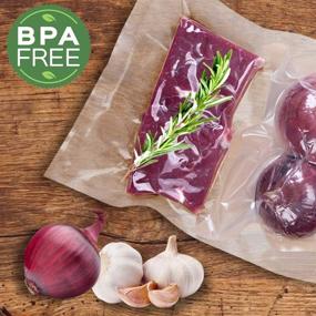 img 2 attached to 🌽 MakMeFre 6 Pack Vacuum Sealer Bags Rolls for Food Saver, Commercial Grade, BPA Free - 8"x20' (3 Rolls) and 11"x20' (3 Rolls) - Puncture Prevention - Ideal for Sous Vide