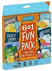 img 1 attached to 🃏 Ultimate Fun Pack: Hoyle 6-in-1 Kids Playing Card Games - Go Fish, Crazy 8s, Old Maid, Slapjack, and More!