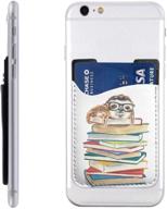 🦥 sloth in glasses phone card holder - stick on id credit card wallet sleeve pocket for iphone, android, and all smartphones logo