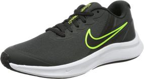 img 4 attached to Nike Unisex Child Runner Sneaker Numeric_3_Point_5 Girls' Shoes for Athletic