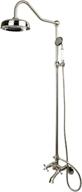 stylish kingston brass cck2668 vintage/aqua eden shower combination in elegant brushed nickel finish logo