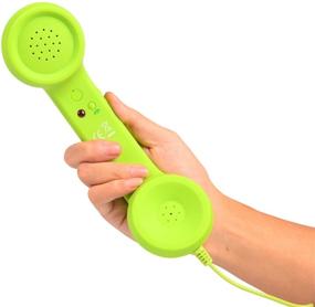 img 1 attached to 📞 Vintage Style Adjustable Tone Phone Receiver with 3.5mm Socket for iOS Android Smartphones - Green Retro Handset