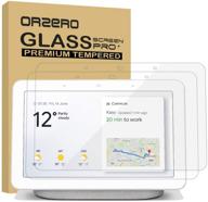 orzero 2 pack google home hub 7 inch tempered glass screen protector - ultimate hd clarity and scratch protection with lifetime replacement guarantee logo