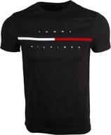 tommy hilfiger classic t shirt signature: a must-have men's clothing for stylish shirts logo