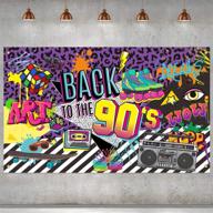 🎶 90s hip hop graffiti backdrop: retro theme banner for back to the 90s party – vibrant 71x43.3 inch fabric background for wall, table decorations, and photo booth props logo
