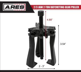 img 3 attached to 🔧 ARES 15036 Reversible 2/3 Jaw 2-Ton Ratcheting Gear Puller: Chrome Moly Steel Construction, 2-3 Inch Adjustable Range - Removes Gears, Pulleys, & Flywheels