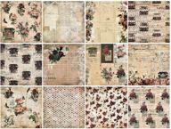 🌸 vintage floral scrapbooking paper pad: 24 sheets 6'' x 6'' craft cardmaking crafting photo frame decorative pages - cuttable, foldable pattern paper for cardstock & scrapbooking supplies logo