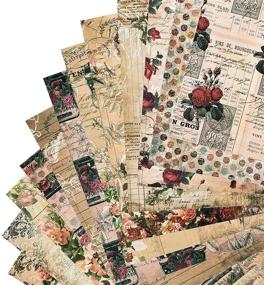 img 3 attached to 🌸 Vintage Floral Scrapbooking Paper Pad: 24 Sheets 6'' X 6'' Craft Cardmaking Crafting Photo Frame Decorative Pages - Cuttable, Foldable Pattern Paper for Cardstock & Scrapbooking Supplies