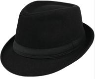 kids boys classic panama fedora hat trilby manhattan structured logo