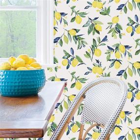 img 3 attached to 🍋 Lemon Drop Yellow Peel and Stick Wallpaper by NuWallpaper - NUS3161