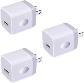 img 4 attached to 🔌 GiGreen USB Wall Charger 3 Pack - Fast 1A Charging Block for iPhone 11 XS 8, Samsung S20 Plus S10, Moto & More!