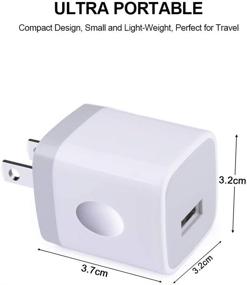 img 2 attached to 🔌 GiGreen USB Wall Charger 3 Pack - Fast 1A Charging Block for iPhone 11 XS 8, Samsung S20 Plus S10, Moto & More!