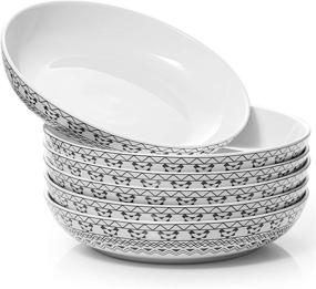 img 4 attached to 🍽️ Ceramic Bohemian Stackable Dishwasher Microwave-Friendly Dish