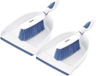 superio dustpan and brush set (2 pack) - ergonomic grip handle, rubber edge, durable material for easy and effective dirt cleanup everywhere! logo