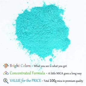 img 3 attached to 💎 Epoxy Resin Color Pigment: Vibrant 100g/3.5 Ounces Metallic Mica Powder for Stunning Epoxy Resin Art, Slime Making, and More - Cosmetic Grade Resin Color Dye in Teal