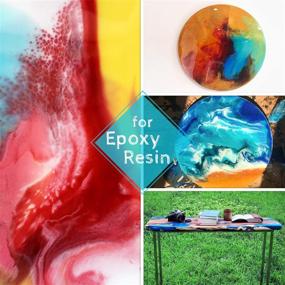 img 1 attached to 💎 Epoxy Resin Color Pigment: Vibrant 100g/3.5 Ounces Metallic Mica Powder for Stunning Epoxy Resin Art, Slime Making, and More - Cosmetic Grade Resin Color Dye in Teal