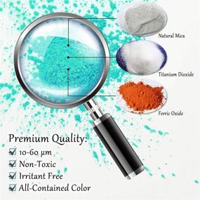 img 2 attached to 💎 Epoxy Resin Color Pigment: Vibrant 100g/3.5 Ounces Metallic Mica Powder for Stunning Epoxy Resin Art, Slime Making, and More - Cosmetic Grade Resin Color Dye in Teal