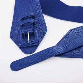 img 1 attached to Womens Fashion Leather Elastic Waistband Women's Accessories and Belts