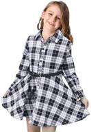 cnkids buffalo print casual sleeve dresses for girls, kids' clothing logo