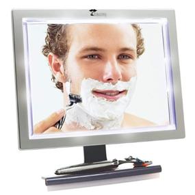 img 4 attached to 🪞 ToiletTree Fogless Shower Mirror - Deluxe LED with Squeegee (Bathroom Mirror)