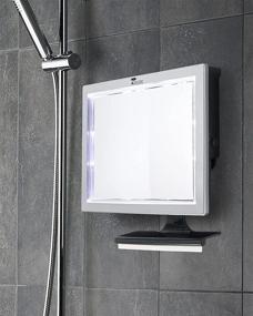 img 2 attached to 🪞 ToiletTree Fogless Shower Mirror - Deluxe LED with Squeegee (Bathroom Mirror)