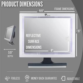 img 1 attached to 🪞 ToiletTree Fogless Shower Mirror - Deluxe LED with Squeegee (Bathroom Mirror)