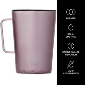 img 1 attached to Sip by S'well 15 Fl Oz Pink Punch Metallic Stainless Steel Takeaway Mug - Double-Layered Vacuum-Insulated Travel Mug Keeps Drinks Cold for 10 Hours and Hot for 2 - BPA-Free Water Bottle