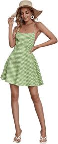 img 1 attached to SweatyRocks Womens Spaghetti Casual Gingham Women's Clothing for Dresses