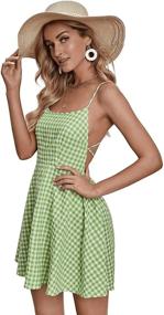 img 2 attached to SweatyRocks Womens Spaghetti Casual Gingham Women's Clothing for Dresses