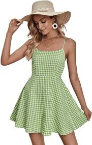 img 4 attached to SweatyRocks Womens Spaghetti Casual Gingham Women's Clothing for Dresses