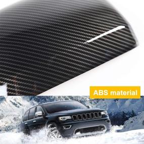 img 2 attached to JeCar Карбоновое волокно ABS обшивка боковых зеркал заднего вида для Jeep Grand Cherokee 2011-2019