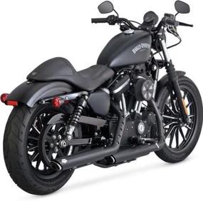 img 2 attached to 🚲 Enhance Your Bike's Performance with Vance & Hines Twin Slash Round Slip Ons Black 46861