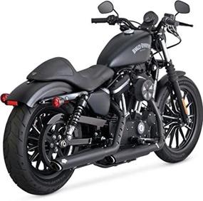 img 3 attached to 🚲 Enhance Your Bike's Performance with Vance & Hines Twin Slash Round Slip Ons Black 46861