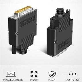 img 3 attached to 🔌 Jienk DB25 2packs Solderless RS232 D-SUB Serial Adapters, Slim 25 Pin Port Terminal Breakout Connector Board with Case Accessories - No Soldering Required